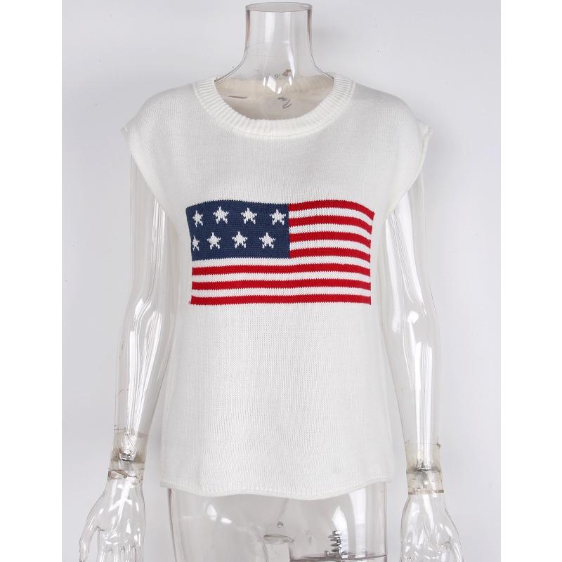 Women's Fall/winter Round Neck Solid Color Knit Short-sleeved Sweater