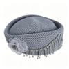 Solid Women's Pillbox Hat Structured Crown Painter Hat New Round Dress Hat  Formal Occasions