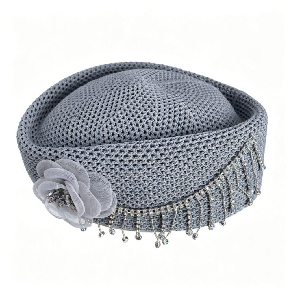 Solid Women's Pillbox Hat Structured Crown Painter Hat New Round Dress Hat  Formal Occasions