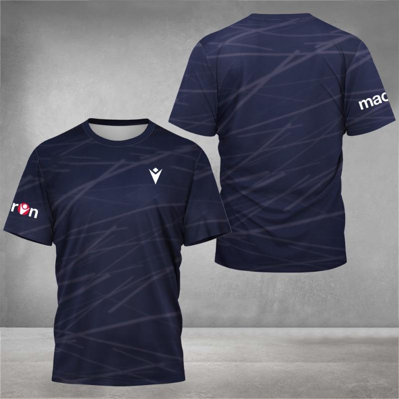 

2025 Новая полосатая теннисная спортивная футболка с принтом мужская легкая спортивная одежда баскетбол с коротким рукавом S