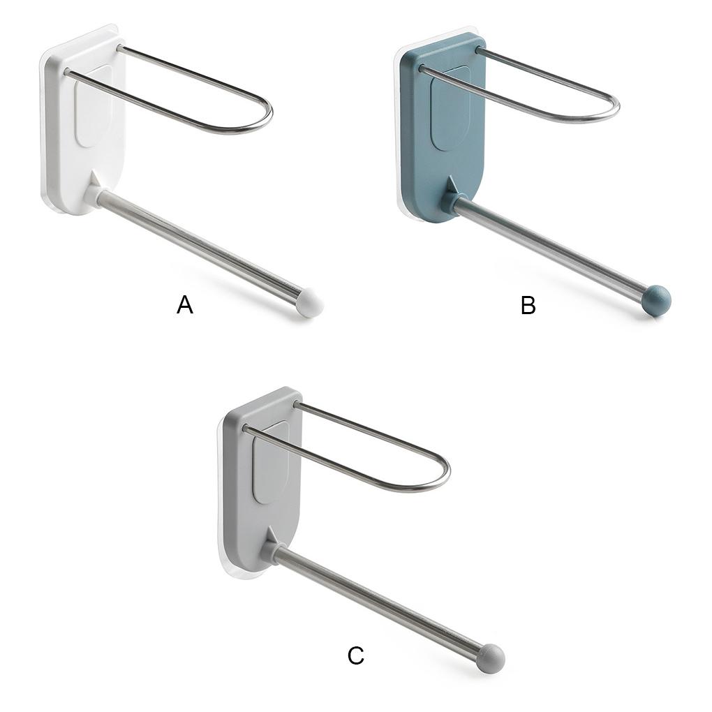 Clothes Hanger Wall Mounted Plastic Household Laundry Room Hanging Coat Drying Holder Stand Punch Free Organizer Hook