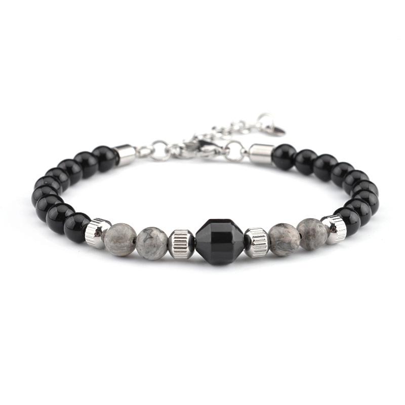 

6mm Tiger Eye Beads Strand Bracelets Men Women Charm Stainless steel Chain Colorful Natural Stone Bracelet Male Jewelry Gift 19cm