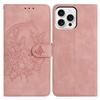 For iPhone 16 Pro Case Butterfly Flower Imprinted PU Leather Wallet Stand Phone Cover