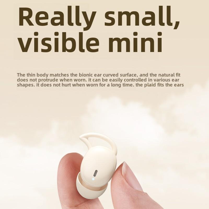 Wireless Bluetooth Headphones In-ear Mini Digital Display Long Life Sleep Noise Cancelling Headphones