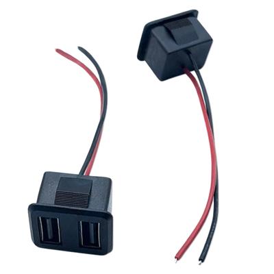Doppelschicht-USB-Buchsensockel für Lampen, Mobiltelefone, Ladebuchse, Steckdose mit Kabelanschluss