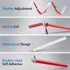 1pc 118.11inX0.5in Self Adhesive Quarter Round Molding Bendable Edge Trim for Wall Edge Corner Countertop Bathroom Kitchen Floor