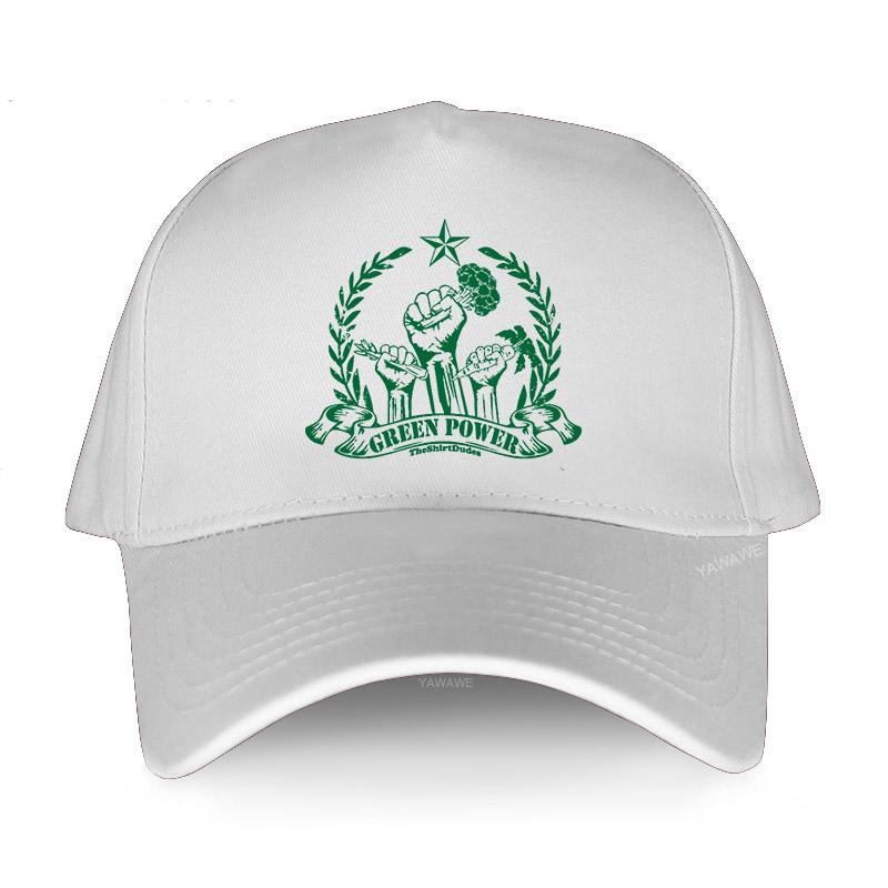 

Unisex Breathable Baseball cap Boyfriend hats GREEN POWER vegetarian vegetable carrots cauliflower asparagus VEGAN fashion hat