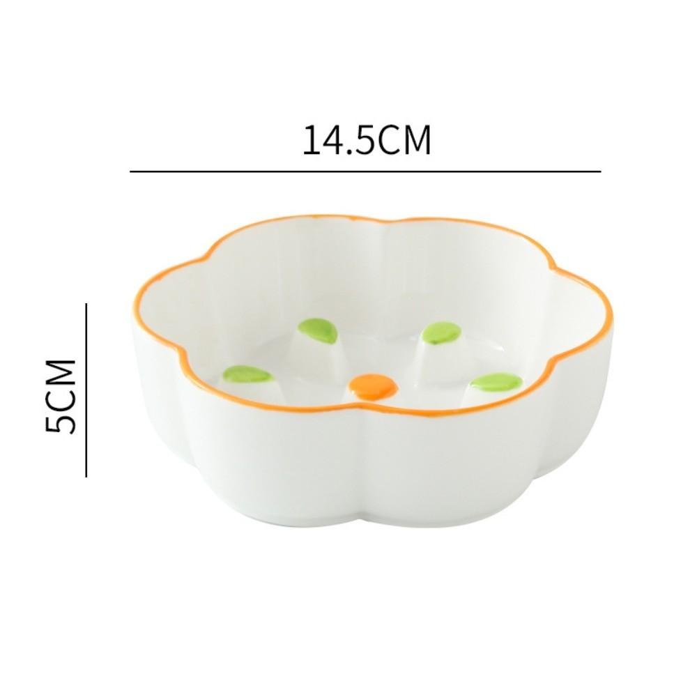 Neck Guard Slow Feeder Bowl Large Diameter Cat Water Bowl Ceramic Raised Pet Bowl  Household Use