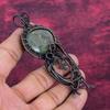 Moss Prehnite Pendant Copper Wire Wrapped Handmade Jewelry Real Gemstone Pendant
