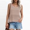 Women's Comfortable, Relaxed-Fit, Slim-Cut Knit Sleeveless Top