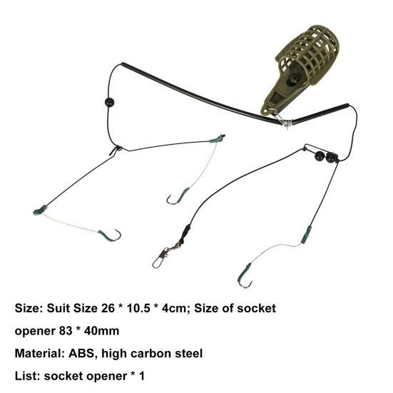 1 Set Lightweight Fishing Feeder Hollow Grid High Strength ABS Fishing Bait Cage