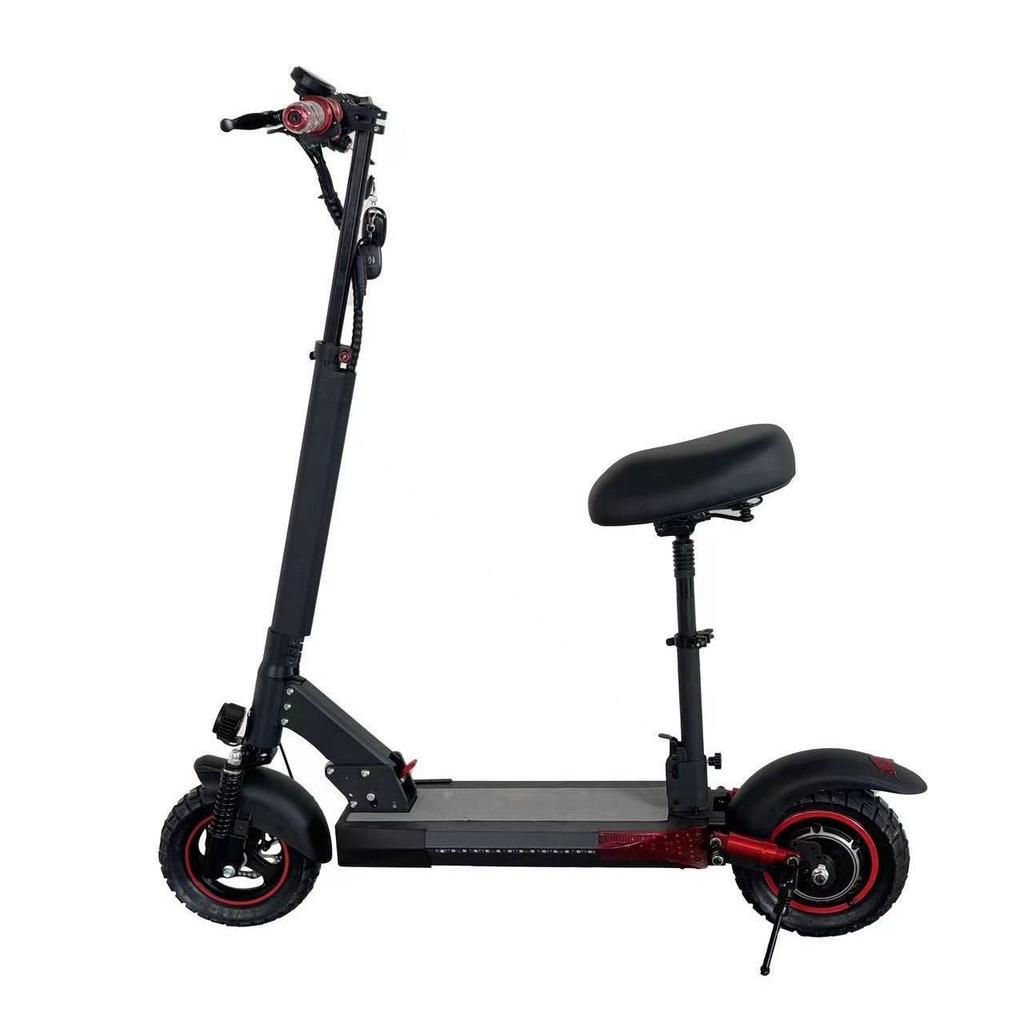 M4 Portable Foldable Electric Scooter - 10-Inch Two-Wheeled City Commuter Vehicle, Stand or Ride.