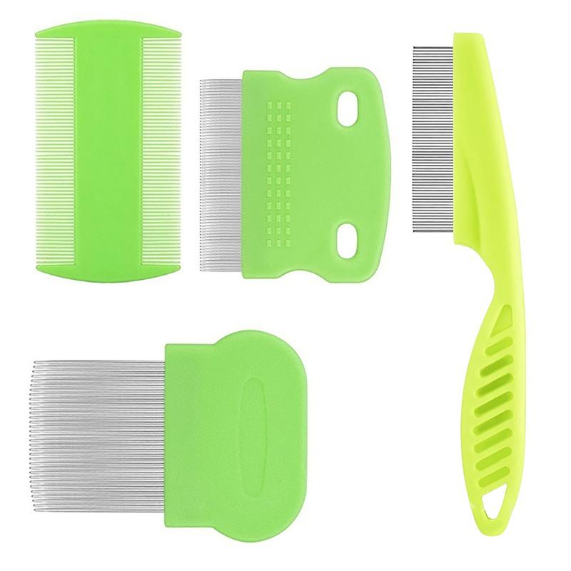 8Pcs/Set Flea Comb Cat Grooming Comb Set Removes Mucus And Crust Small Lice Flea Combs Cats Supplies Pet Comb