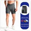 Men's High-Waisted Compression Fitness Shorts with Pockets - Breathable, High Elastic Running Tights