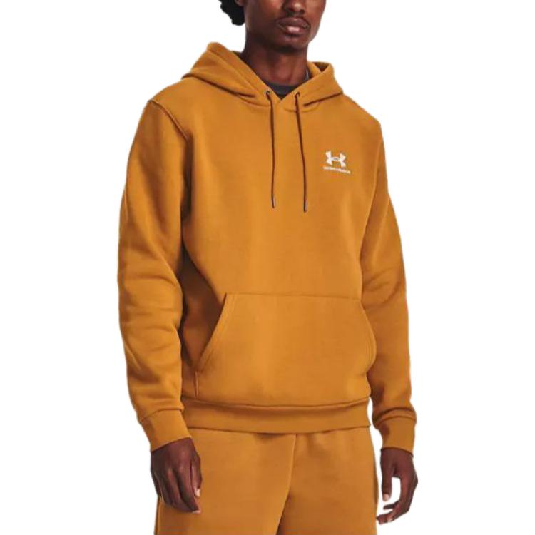 Under Armour Logo Printed Hooded Long Sleeve Sweatshirt Men sweatshirt Yellow-Ochre 1373880-707