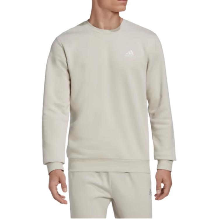 Adidas Sweatshirts Men's White Crew Neck Moderate Regular HL2282