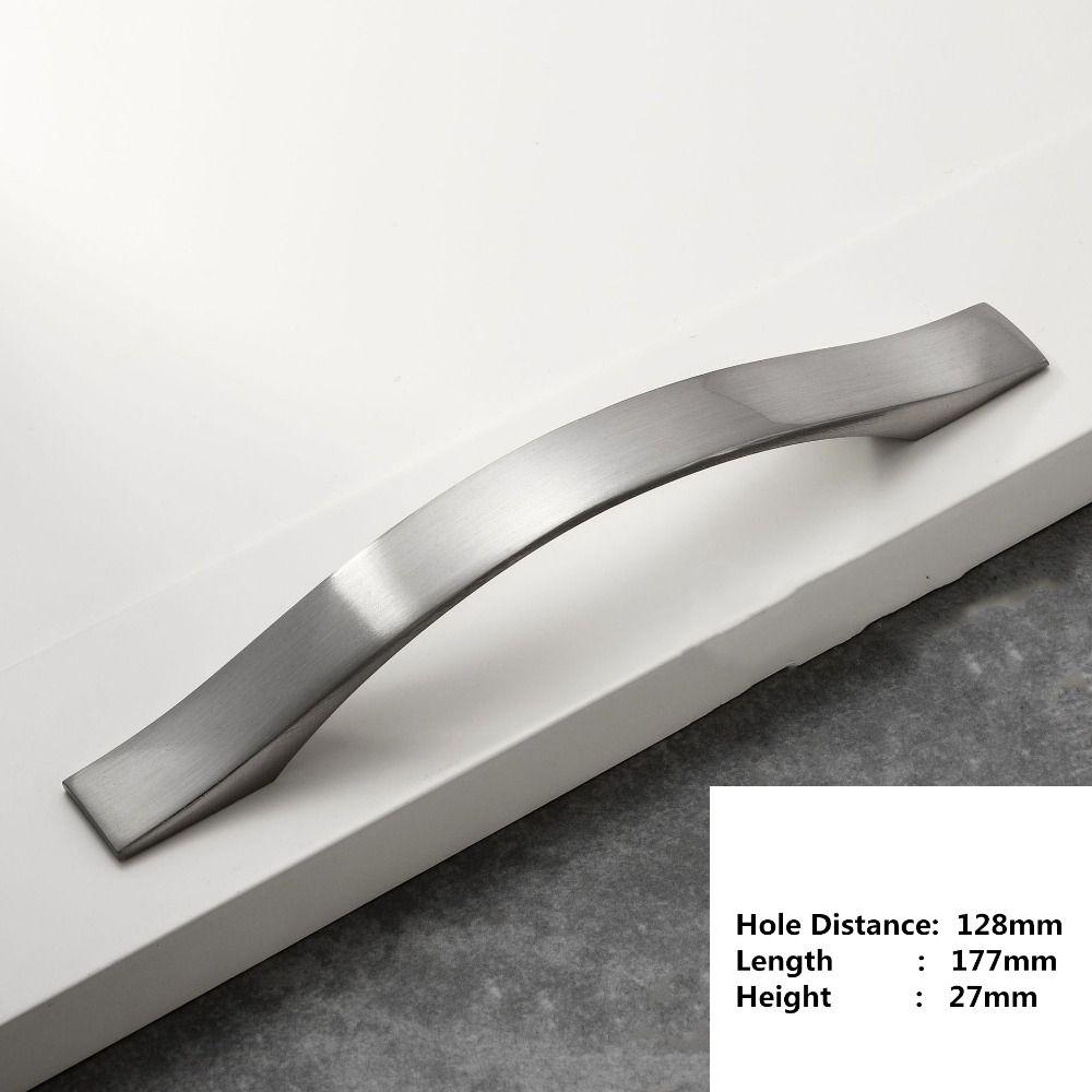 Modern Kitchen Drawer Cabinet Brushed Silver Furniture Hardware  Home Improvement