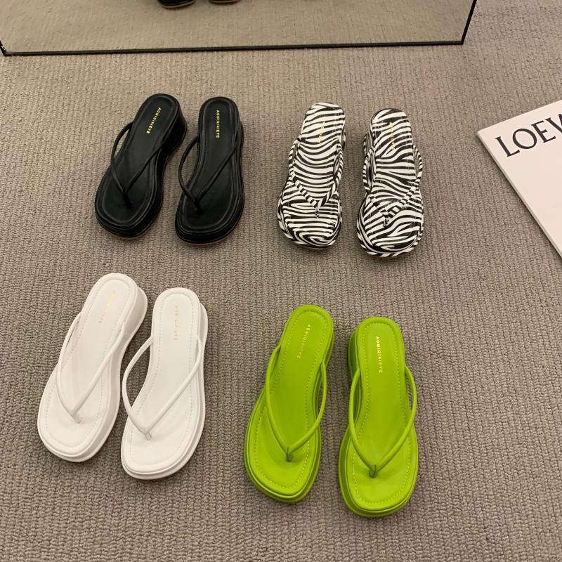 Thick-soled Flip-flops Shoes Women's Shoes Wear 2025 New Summer Spice Girl Fashion Fairy Style Sandals Slippers