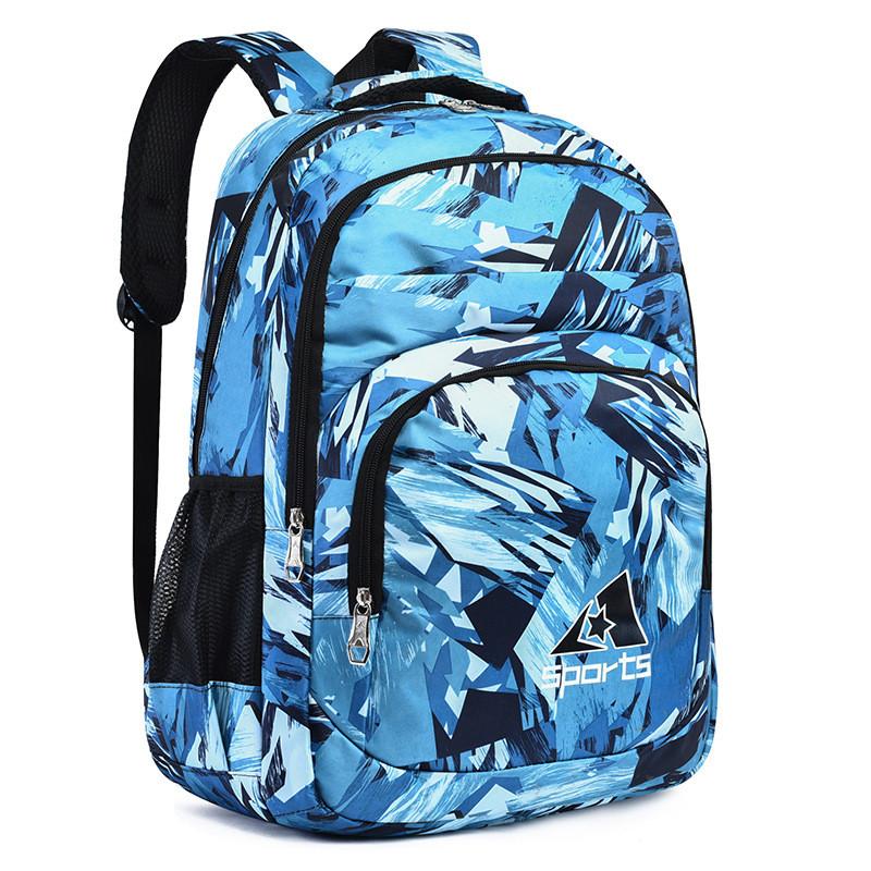 

Capacity Large Backpack With Graffiti Patterns And Letter Print Design For Daily синий