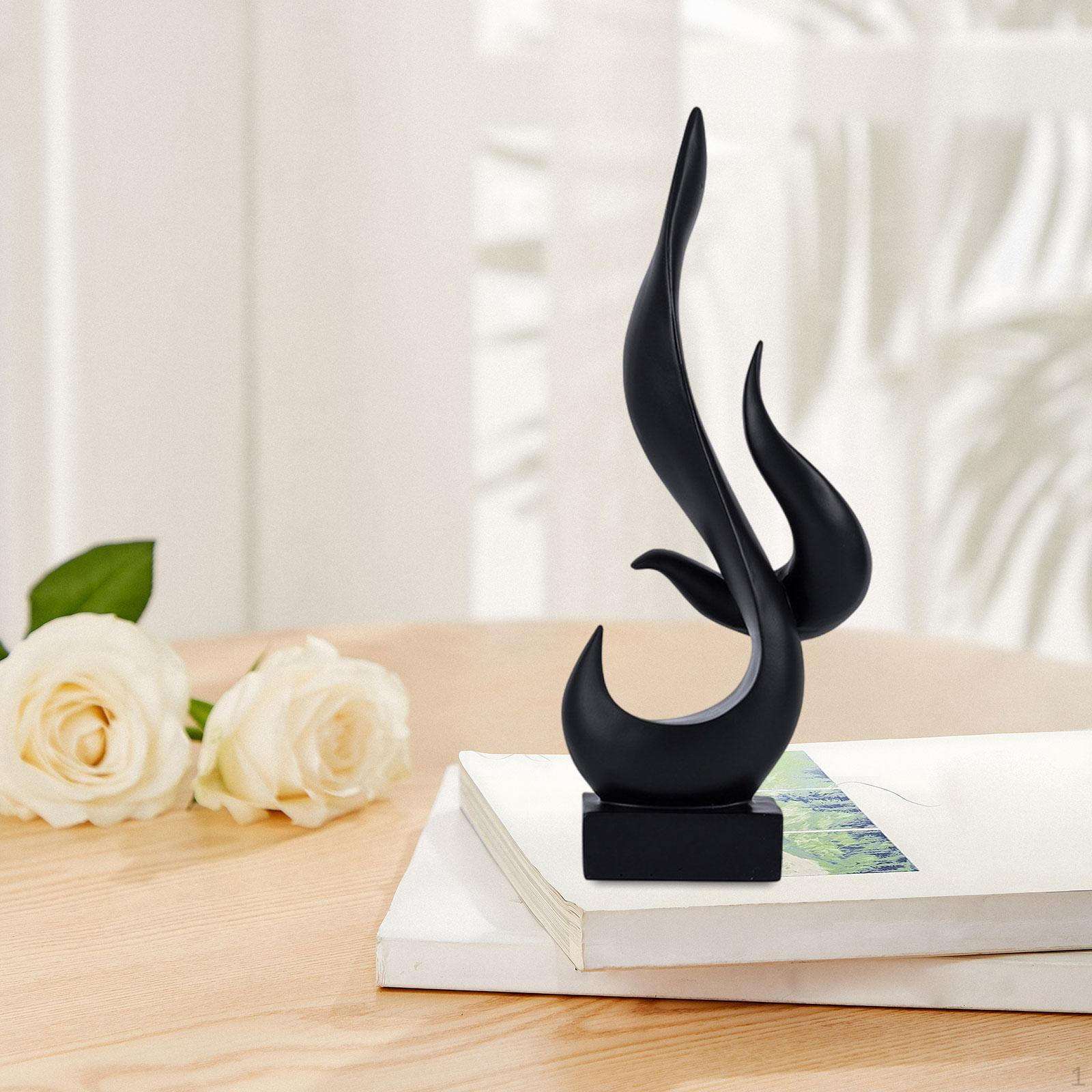 

Figurine As Decorative Item, Abstract Sculpture in Resin for Cabinet Or Bookshelf чёрный