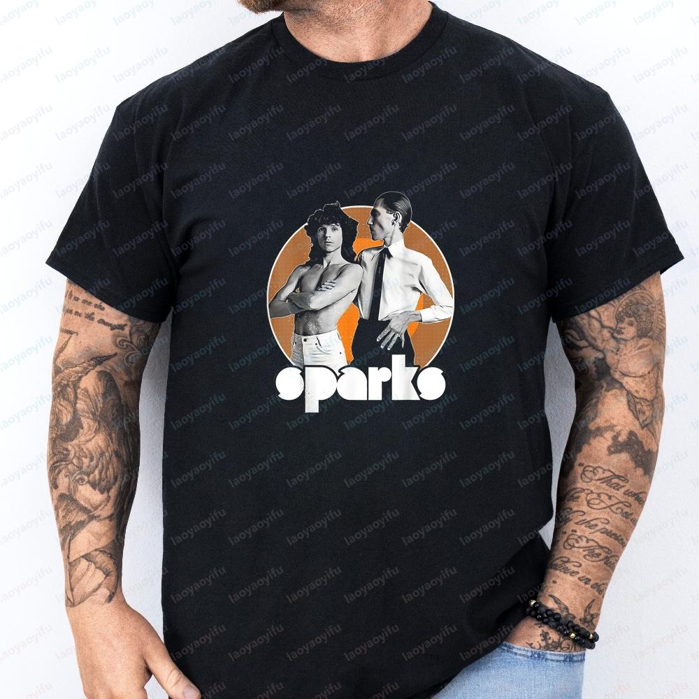 Sparks Printed T-shirts - Men's T-shirts and Tank Tops - Casual Trendy Short-sleeved Shirts Suitable for Both Men and Women