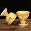 Tibetan Buddhist Water Offering Bowls Hand Carved Tibetan Buddhist Offering Bowl Gilded Water Cup Copper Yoga Meditation
