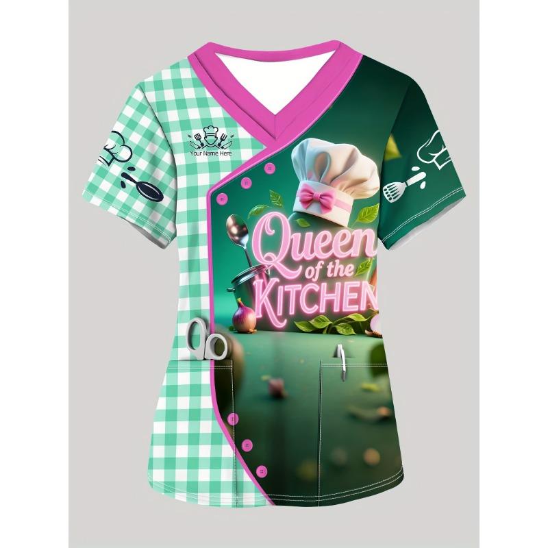 

Personalized customized service workwear V-neck T-shirt S