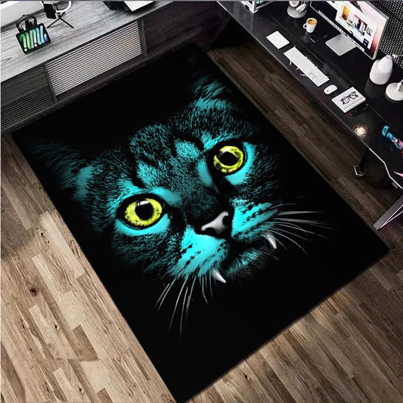Katze Tier Teppich Haus Teppich Büro Dekorativer Teppich Für Wohnzimmer Schlafzimmer Fußmatte Boden Teppich Computer Stuhl Bereichsteppich