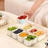 Large Capacity 4/8 Grids Food Divided Serving Tray Sealed Food Preservation Store Box  for Home