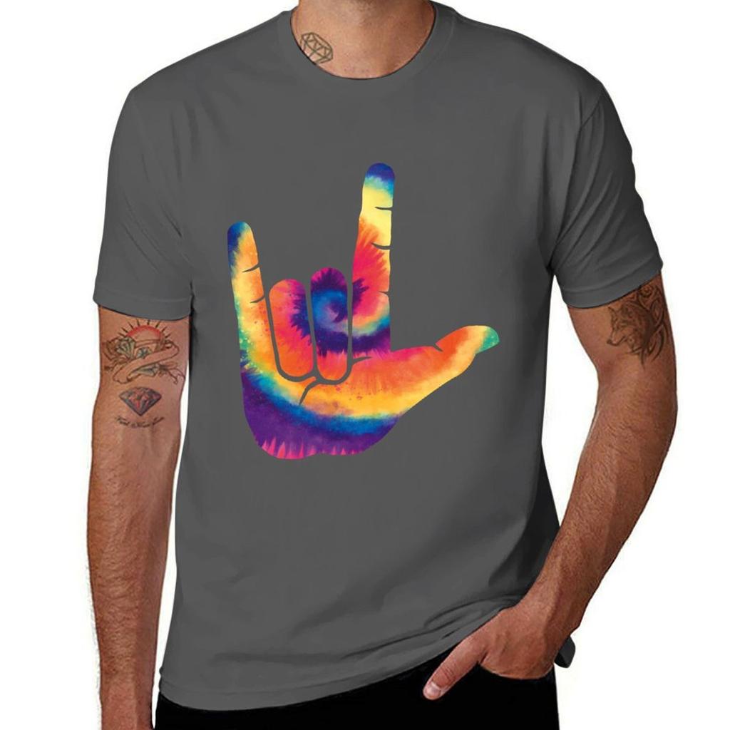 ASL ILY TYE DYE TShirt PerforUnisexce Dry Fit TShirt