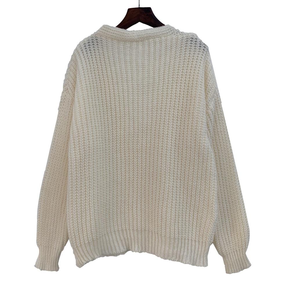 Women Autumn Winter Knitted Sweater Coats Single Breasted Long Sleeve V-neck Knitwear Cardigans Jackets