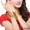 Belly Dance Performance Jewelry Set: Headdress, Veil, Necklace, Earrings, Head Chain, Ring, Bracelet