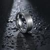 Men's Brushed Sand Surface Titanium Steel Ring European and American Fashion Simple Men's Accessories
