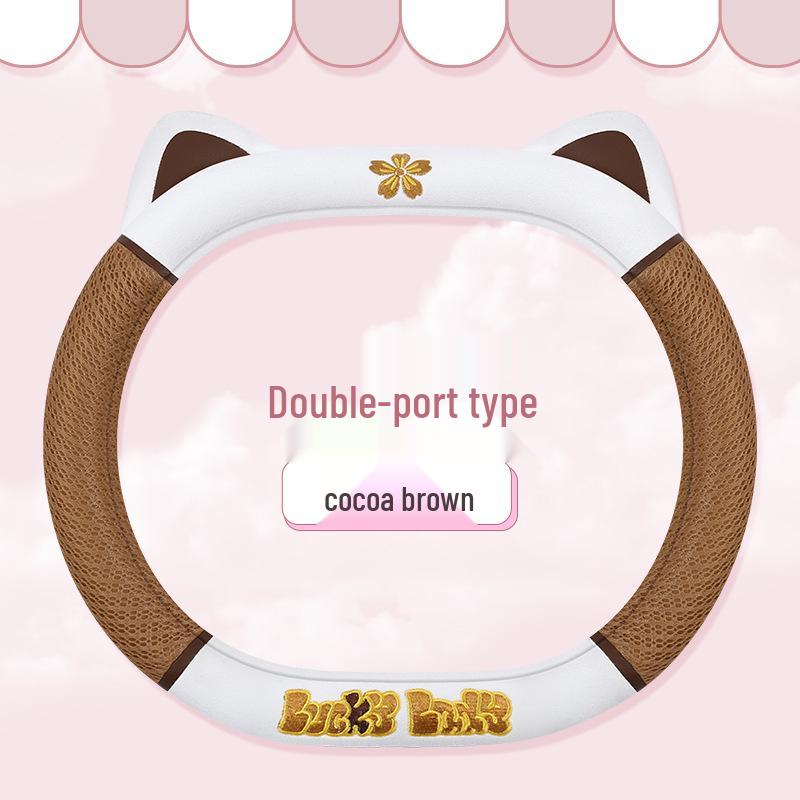 Cute Kitten Breathable Steering Wheel Cover 2023
