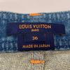 LOUIS VUITTON Domestic regular FGPA23DHM Monogram patch denim pants jeans Bottoms 36 blueUsed