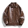 Leather Jacket Lapel Locomotive Jacket Leather Jacket Men's Korean Version Casual Fashion Trendy Men's Clothing