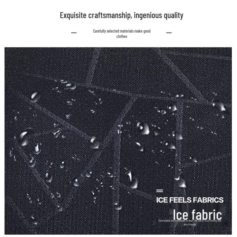 Romon Men's Ice Silk Quick-Dry Short Sleeve T-Shirt