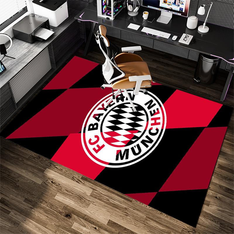 1Pc Football Team Cartoon Print Carpet High Quality Comfortable for All Seasons, Home Decor