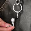 Small Titanium Key Rings Detachable Swivel Quick Release Keychain Mini Rotating Rings Buckle Key Holder for Car Keys