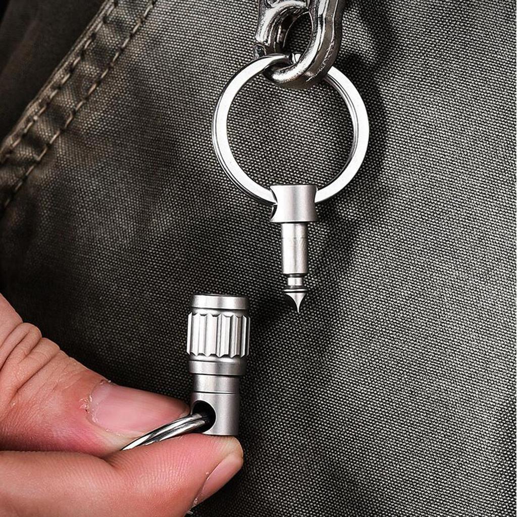 Small Titanium Key Rings Detachable Swivel Quick Release Keychain Mini Rotating Rings Buckle Key Holder for Car Keys