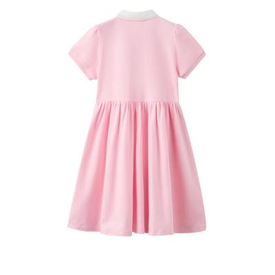 PawinPaw Girls' Cartoon Bear Polo Collar Dress