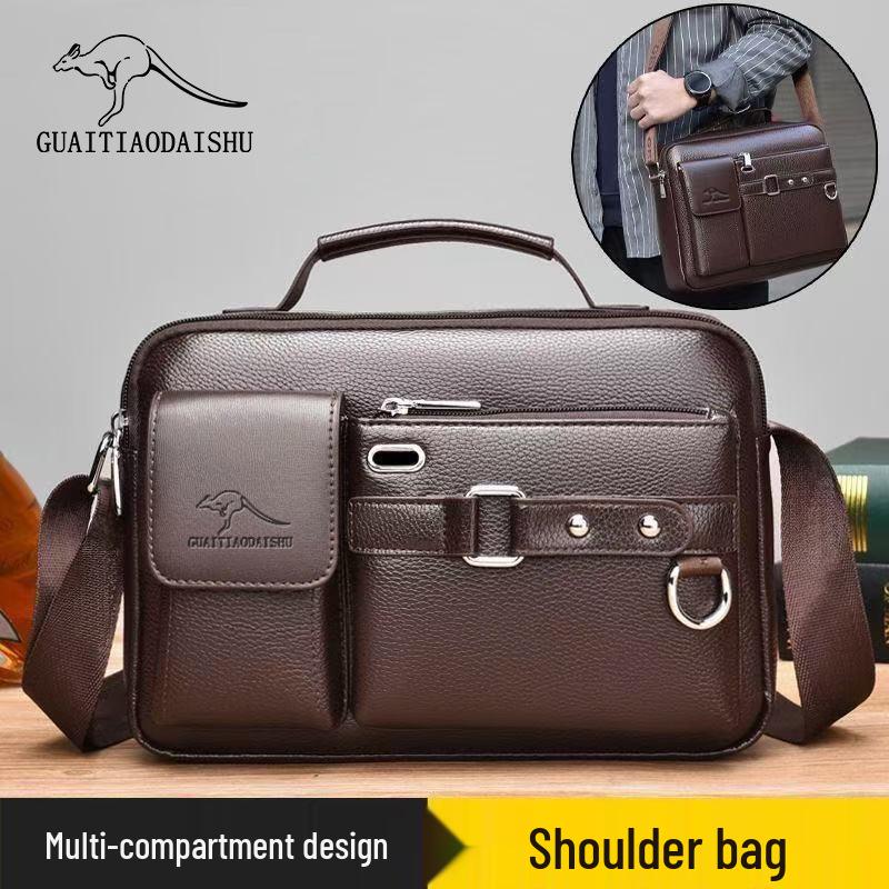 Hochwertige Herren-Crossbody-Tasche aus PU-Leder für Pendler