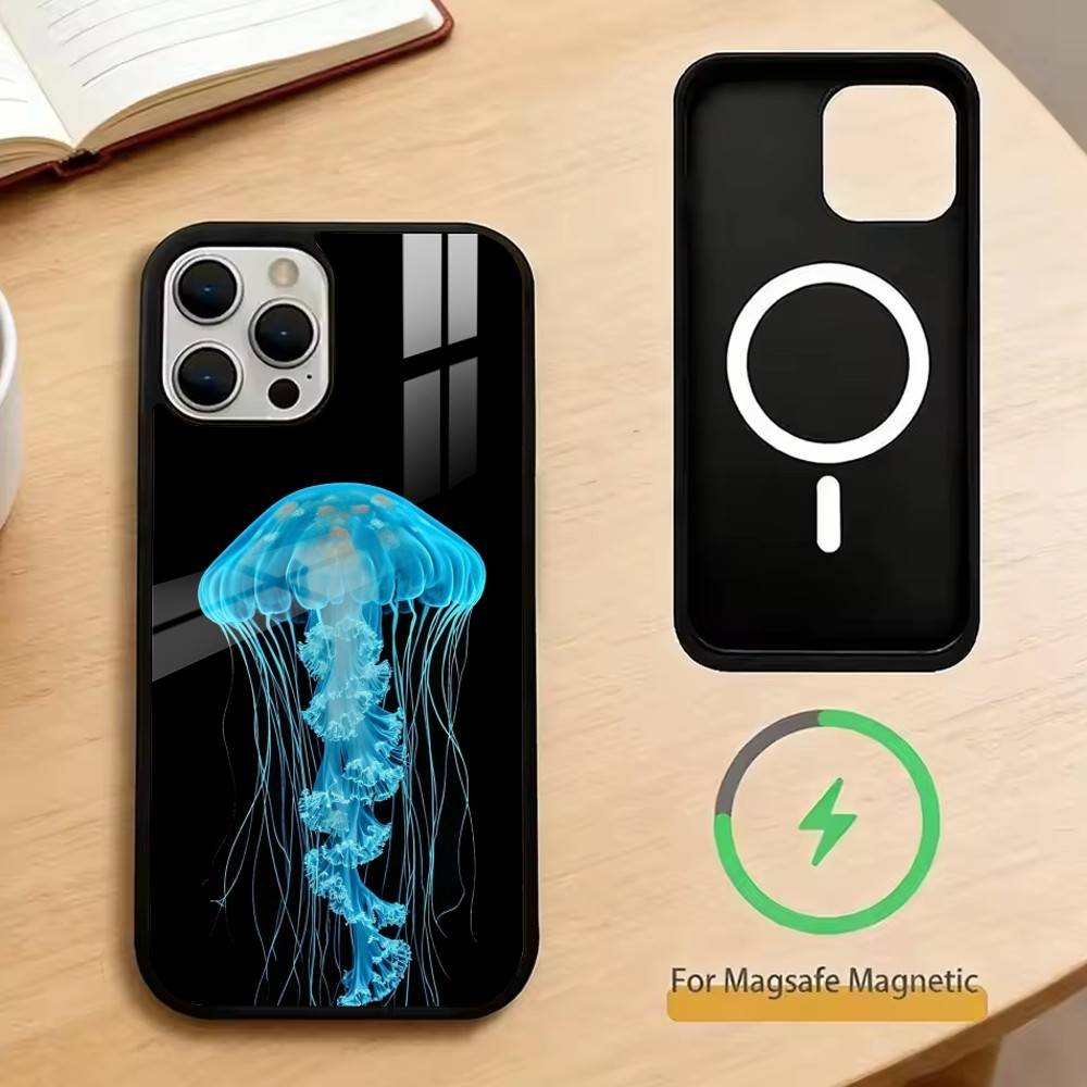 Jellyfish Oceanic   Phone Case For iPhone17,16,15,14,13,12,11 Plus,Pro Magnetic with Magsafe Wireless Charging