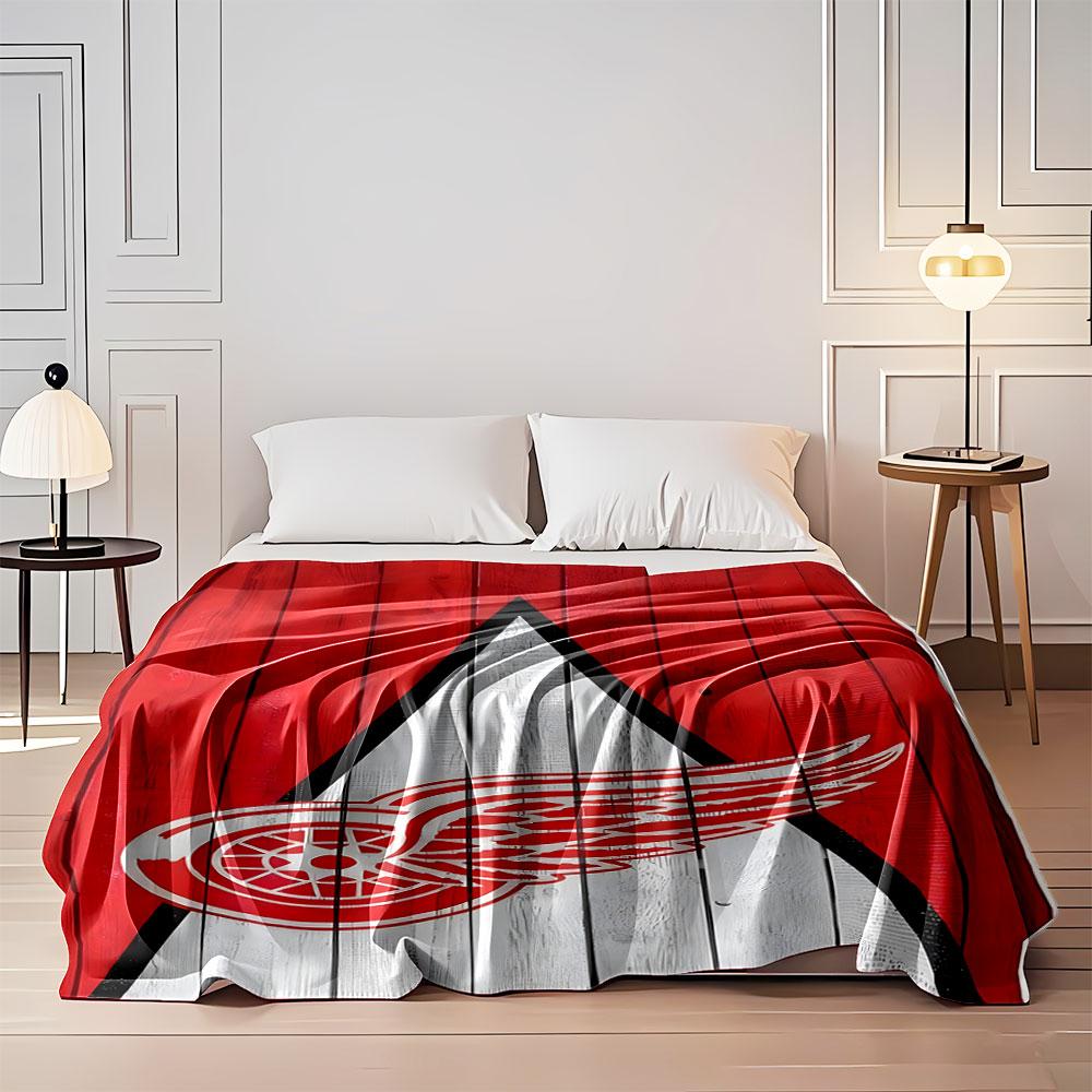 Red Winged Wheel Design Print Blanket Soft and Cozy Perfect for the Living Room Bed Sofa or a Nap,gift