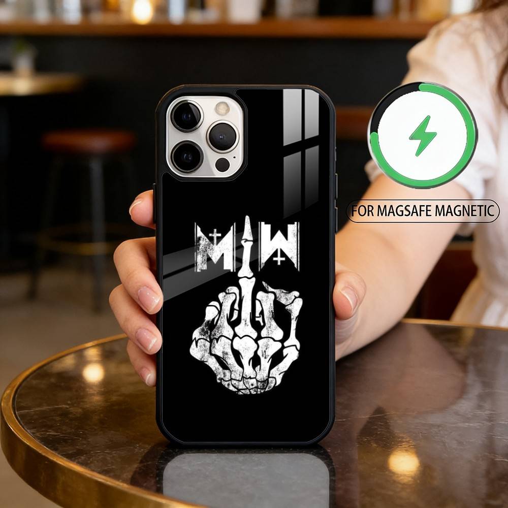 M-Motionless In White Magnetic For Magsafe Wireless Charging Phone Case For iPhone17,16,15,14,13,12,11 Plus,Pro Max