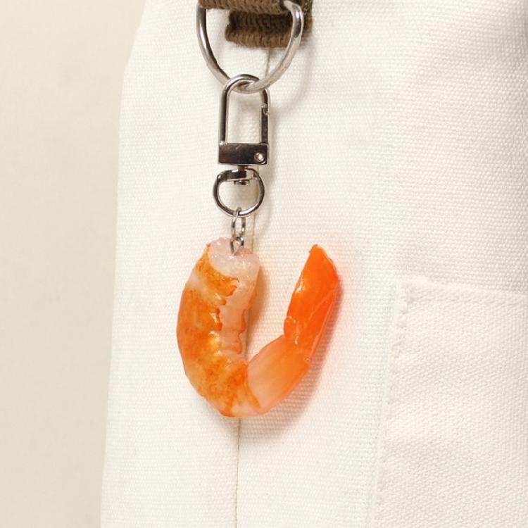 Imitation Shrimp Key Chain Creative Food Keyring Funny Scene Bag Hangings Decor