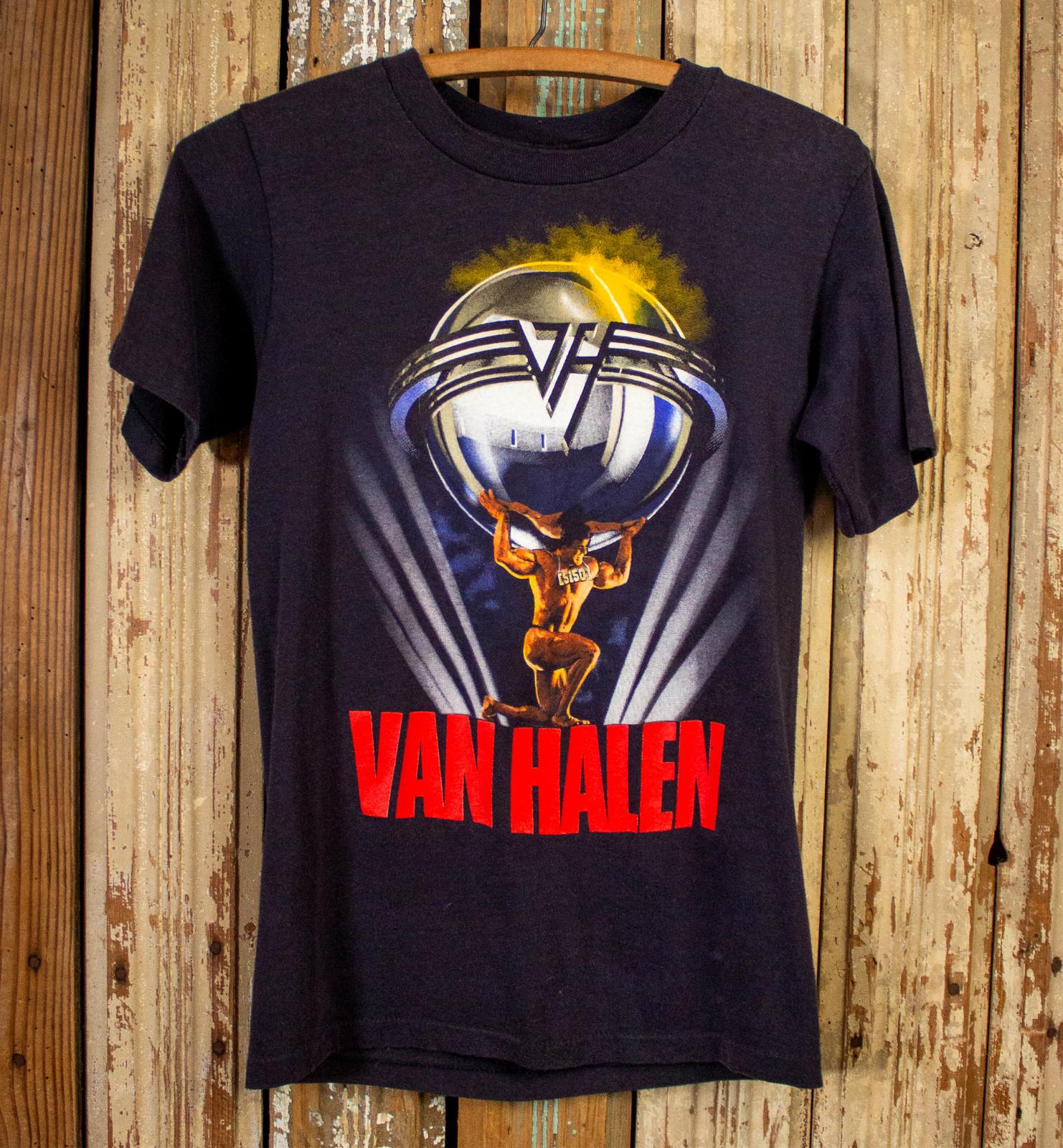 Van Halen 5150 Tour Concert 1986 Heavy Cotton Black T-shirt Size S-5XL XXL
