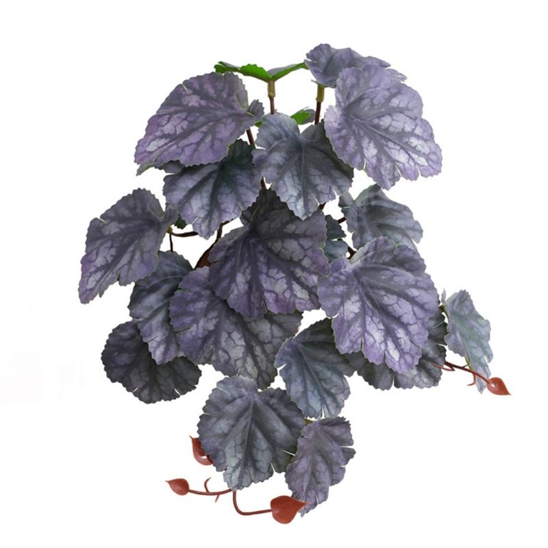 

Artificial Reptile Terrarium Plants Realistic Tropical Leaves Tank Plant for Bearded Dragons Tortoises Tree Frogs 10 Styles