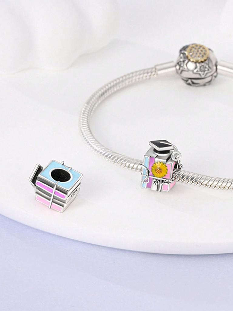 Charms Plata Graduation Season Bachelor'S Capbeads Copper Plated Fit Charms Original Bracelet For Jewelry Making Diy Charm