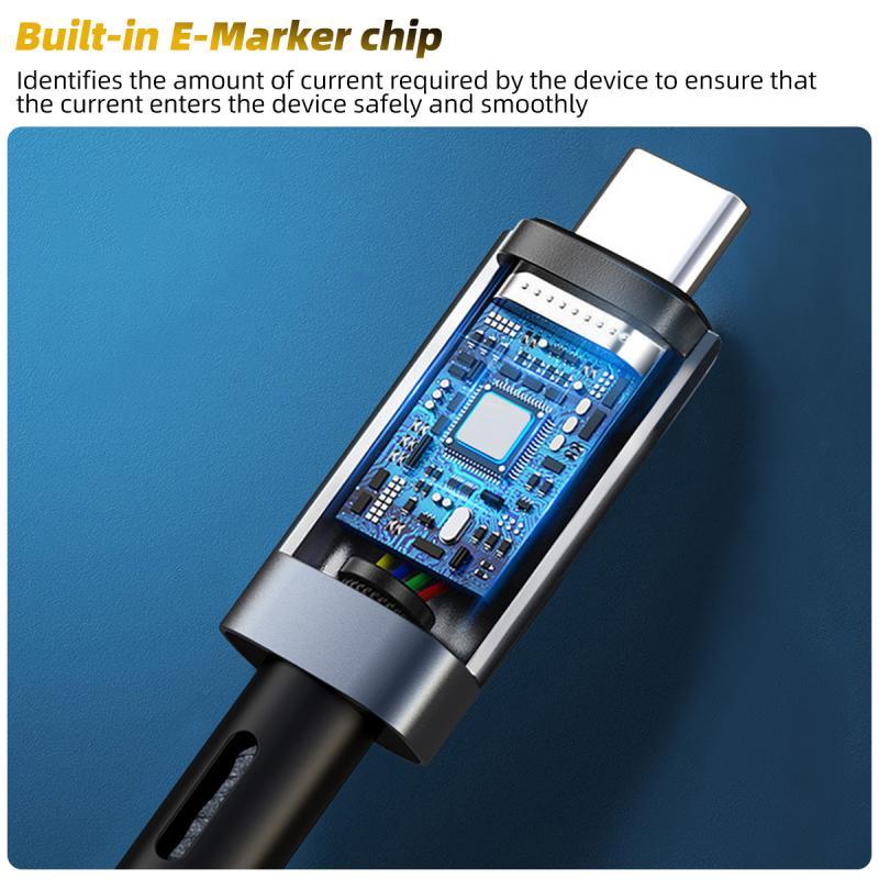 HdooLink USB C Cable PD 240W USB 3.0 4.0 40Gbps 8K 60Hz Fast Charging PD Cable for MacBook Air iPad Pro TB4 S22 USBC Type C Charge Data Line